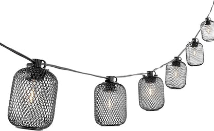 SAFAVIEH Lighting Collection Jepsen Black 10-Foot LED Outdoor String Lights