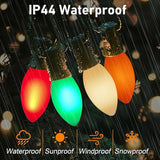 C9 Multicolor Christmas Lights Outdoor, 25Ft Vintage Christmas String Lights with 26 Colorful Ceramic Bulbs | Lumora