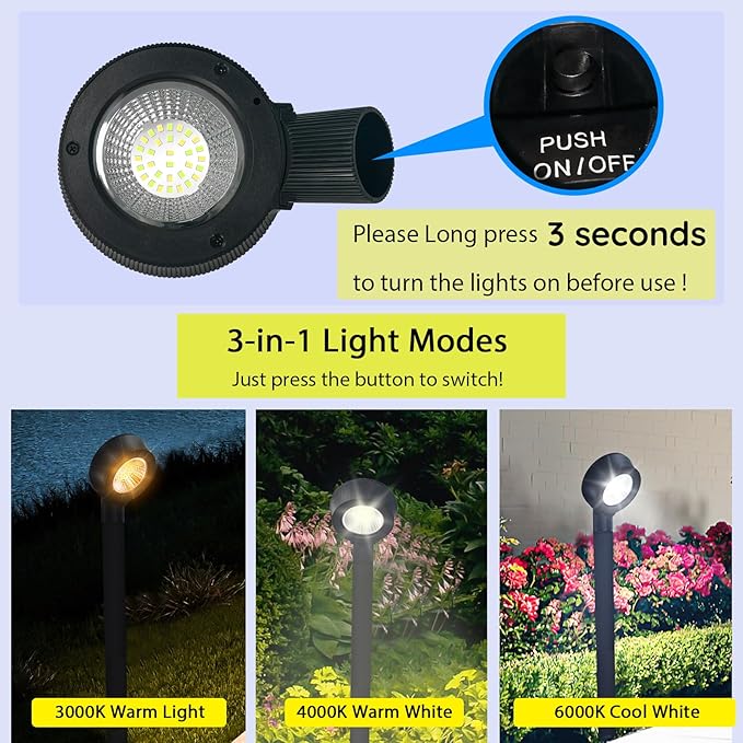 Solar Pathway Lights Outdoor, Brightest 300 lm 32 led Solar Garden Lights, Bright & Warm White LED Options | Lumora