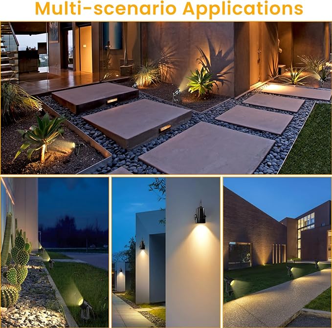 Low Voltage Landscape Lighting,8 Pack Outdoor LED Landscape Spotlights with Transformer 27V Garden Lights Pathway | Lumora