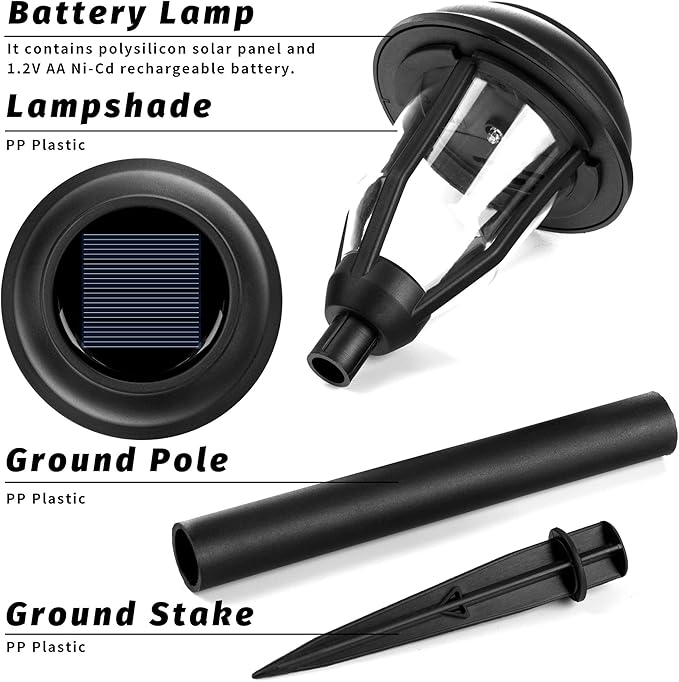 SOLPEX 8 Pack Solar Pathway Lights, Solar Path Lights Waterproof, Solar Garden Lights Outdoor for Garden, Yard, Pathway, Landscape, Walkway and Driveway (Warm White)