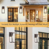 Bestshared Outdoor Wall Lights,15 Inch Exterior Wall Lanterns with Clear Glass, Anti-Rust Porch Lights | Lumora