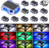 Bosceos Solar Driveway Lights Deck Dock Lights Outdoor 12 Pack, 9 Colors in 1, Pathway Light Solar Powered | Lumora