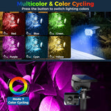 Peasur 6 Pack Solar Spot Lights Outdoor Color Changing, 7 Modes Halloween RGB Solar Powered Waterproof Spotlight | Lumora
