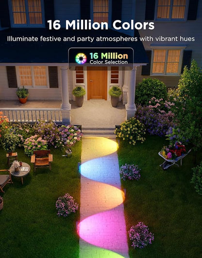 Govee Outdoor Pathway Lights 2 Lite 4 pack, IP67 Waterproof, 16 Million Colors, 60+ Scene Modes Patio Lights for Path,Landscape Lighting, Outdoor Decor, Compatible with Alexa, Google Assistant, Matter