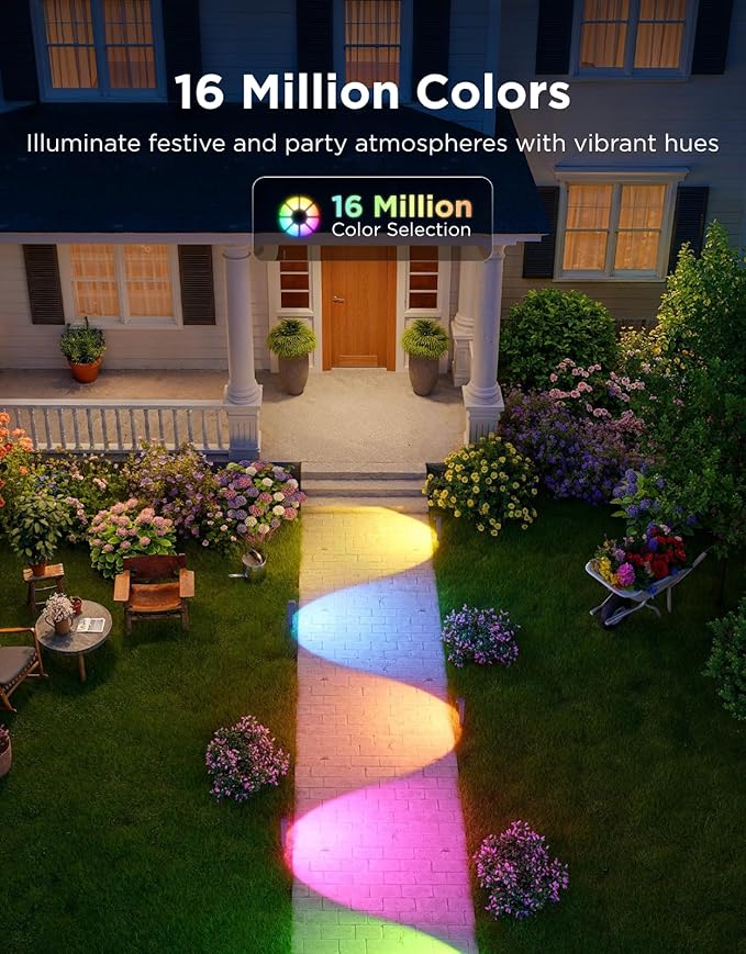 Govee Outdoor Pathway Lights 2 Lite 8 pack, IP67 Waterproof, 16 Million Colors, 60+ Scene Modes Patio Lights for Path,Landscape Lighting, Outdoor Decor, Compatible with Alexa, Google Assistant, Matter