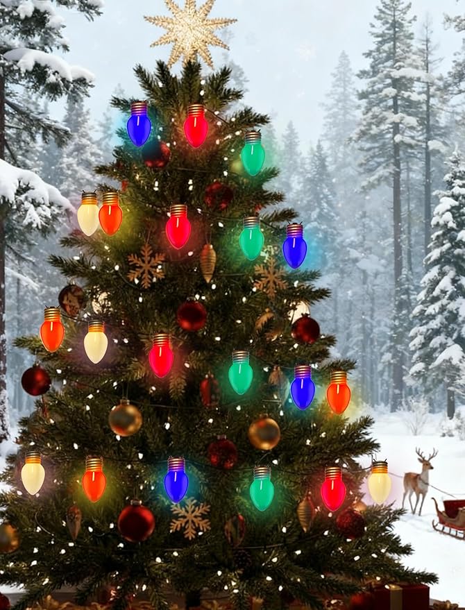 16Ft Jumbo LED Multicolor Valentine's Day String Lights Outdoor with 10 T13 LED Bulb, Multicolor Hanging String | Lumora