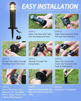 6 Pack LED Low Voltage Landscape Lights, 200LM 12V IP67 Waterproof Holiday Pathway Lighting for Patio, Sidewalk | Lumora