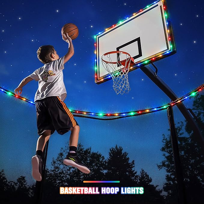 JMEXSUSS Trampoline Accessories 200 LED Trampoline Lights, 66ft IP 65 Waterproof Solar Camping Lights Outdoor, 8 | Lumora
