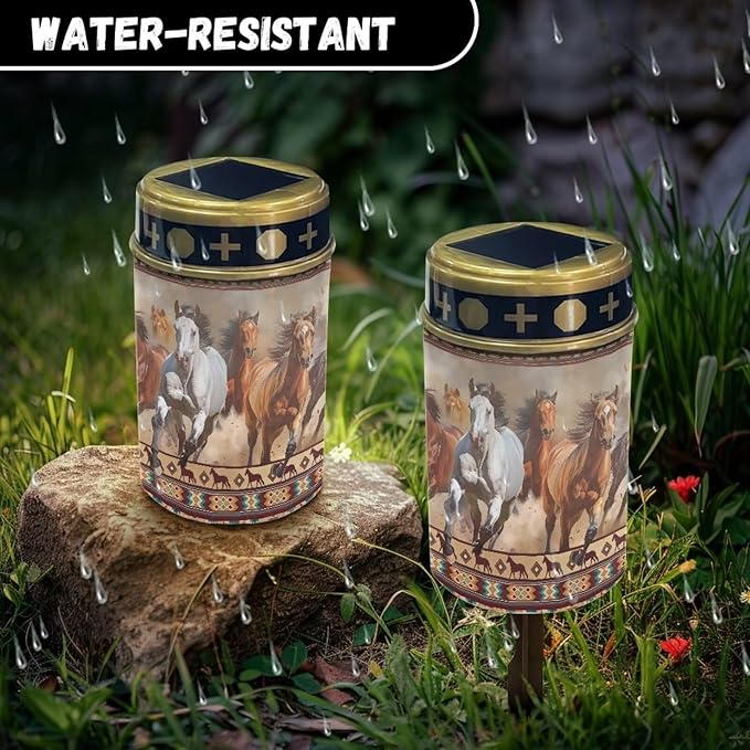 Aztec Horse Cemetery Solar Light Waterproof Solar Garden Light Book Light Decorative Solar Ligths Outdoor for Yard Path Walkway