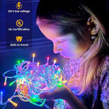Icicle lights Outdoor - 33ft Christmas Lights with 400LED 75 Drops 8 Modes, Plug in Curtain String Lights | Lumora