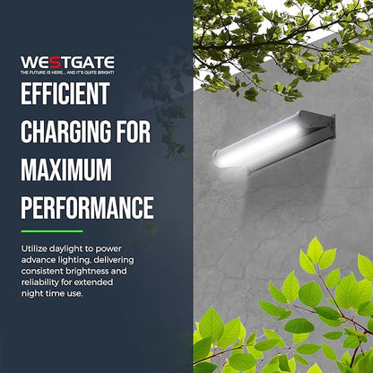 Solar Sign Light 1000LM - All-Night Outdoor Illumination for Commercial Signage, Billboard, Pathway & Entrances - 1ft Dual-CCT Waterproof LED Light in Robust Aluminum Alloy with Polycarbonate Cover