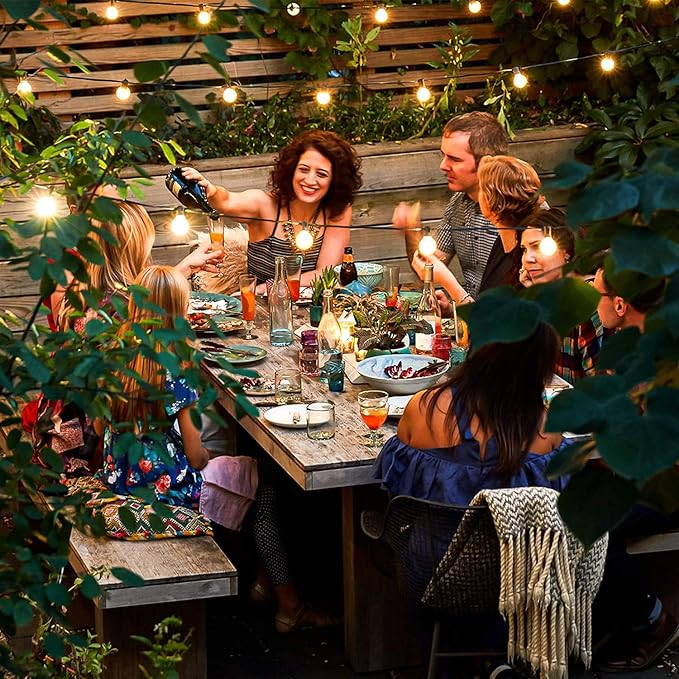 150FT LED Globe Outdoor String Lights, Dimmable Patio With 75+2 G40 Shatterproof Bulbs, Waterproof Outside Hanging | Lumora