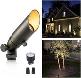 Gardenreet Brass Landscape Spotlights Low Voltage - Low Watt 12V Outdoor LED Uplight, MR8 Wired Spot Lights IP65 | Lumora