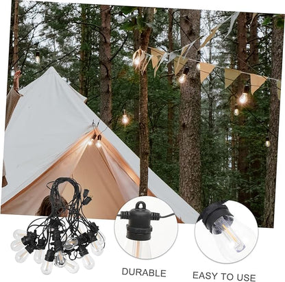 Veemoon 15m Led String Lights for Outdoor Camping High Voltage Fairy Lights LEDs for Garden Party and Tent Decoration Us