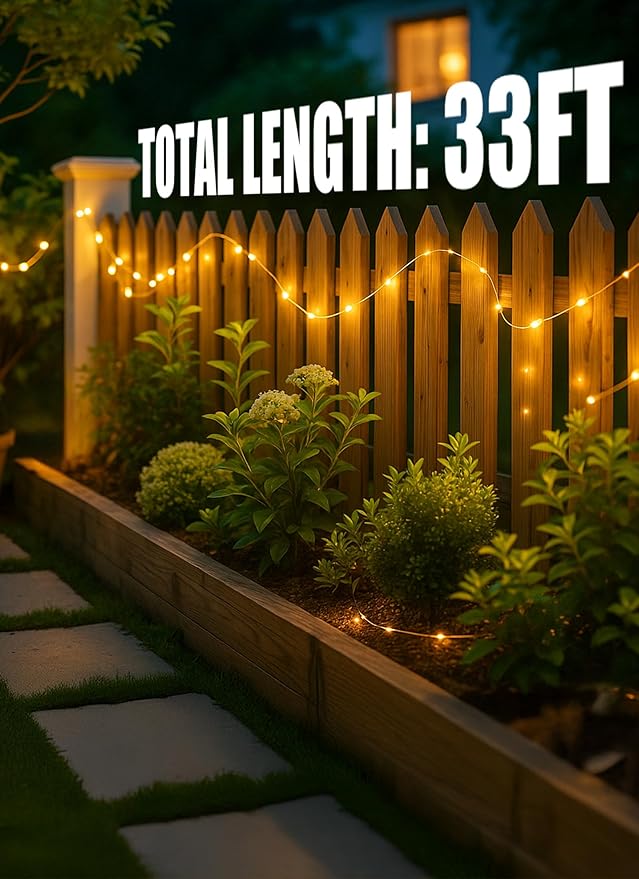 Minetom Solar String Lights, 4 Packs Total 132Ft 400 LED Solar Fairy Lights, Waterproof - Decorative Outdoor Light | Lumora