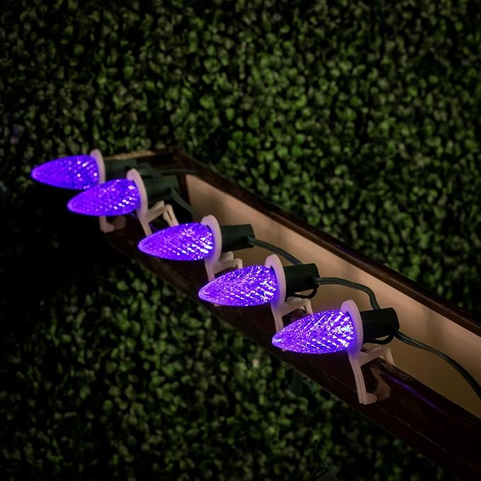 Novelty Lights 25PK C9 LED Faceted Ultra Bright Dimmable Outdoor Christmas Light Replacement Bulbs, LED Bulbs | Lumora