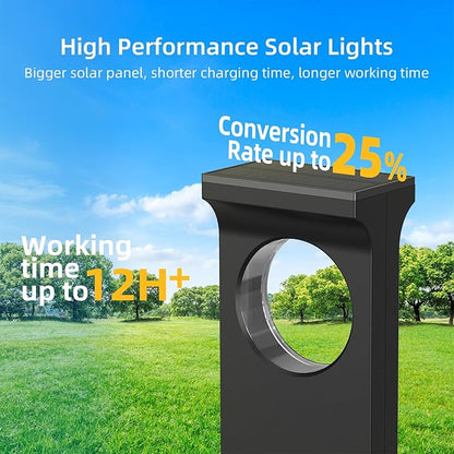 Moon Pattern Solar Pathway Lights and Copper Lantern Outdoor Waterproof