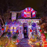 Icicle lights Outdoor - 66ft Christmas Lights with 640LED 120 Drops 8 Modes, Plug in Curtain String Lights | Lumora