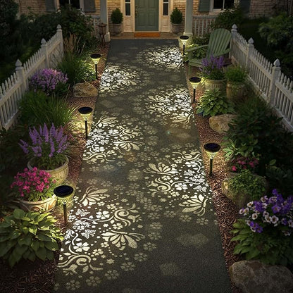 twinkya 4 Pack Solar Lights Outdoor Waterproof Decorative Solar Garden Lights for Outside Bright Led Metal Solar Powered Pathway Landscape Light for Yard Path Backyard Walkway Sidewalk Patio Decor