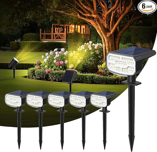 Solar Lights Outdoor Waterproof IP65,Auto On/Off, 2700K 2 Lighting Modes, Super Bright LED, Solar Powered Yard | Lumora