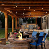 TORCHSTAR 50FT Outdoor String Lights Commercial Great Weatherproof with 15xE26 Sockets & 16 Vintage Edison LED | Lumora