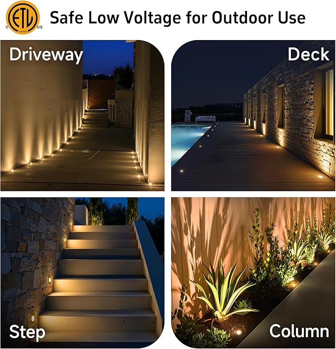 Gardenreet Brass Well Light Low Voltage, IP65 Drive-Over Flush In Ground Landscape Lights for Concrete Driveway and | Lumora