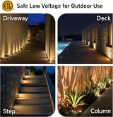 Gardenreet Brass Well Lights Low Voltage, 12V Flush Mount In Ground Landscape Lights with 2.5W 225LM MR8 LED Bulb | Lumora