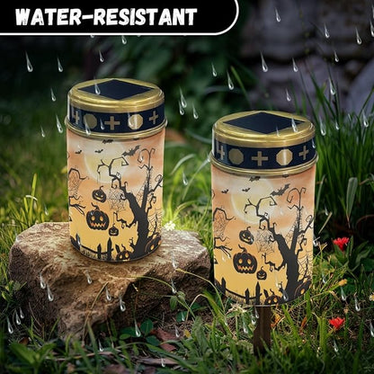 Halloween Pumpkin Solar Garden Lights Waterproof Solar Pathway Lights Outdoor Solar Lantern Halloween Decor Stake Lights Outdoor Decorative for Yard Patio Spotlight Driveway