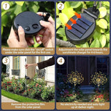 Outdoor Solar Garden Lights, 120 LEDs 8 Lighting Modes Waterproof Solar Fireworks Light Sparklers for Patio Walkway | Lumora