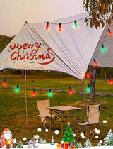 25Ft C9 LED Christmas Lights Outdoor, C9 Red and Green Christmas String Lights with 26 LED Shatterproof Bulb | Lumora