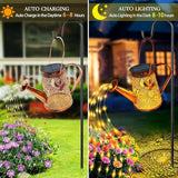 2 Pack Solar Watering Can Lights, Hummingbird Gifts for Women Mom Grandma Birthday, Waterproof Outdoor Garden Decor | Lumora