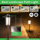 12V Landscape Path Light, 5 Color Temperature Selectable Pathlight LED, IP65 Waterproof Walkway Lights Low Voltage | Lumora