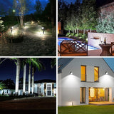 T-SUNUS Solar Spot Lights Outdoor White Christmas 4 Pack IP65 Waterproof Landscape Spotlights 6000K Separate Panel | Lumora