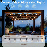 100FT Outdoor String Lights, Waterproof Patio Lights with 50 LED G40 Globe Shatterproof Bulbs, Connectable | Lumora