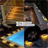 Solar Deck Lights, 6 Pack Waterproof LED Path Lights, Outdoor Solar Step Lights, Solar Powered Light Bar for | Lumora