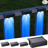 VOLISUN Solar Deck Lights 4 Pack, Warm White, Cool White and RGB Color Glow LED Large Size Lamp, IP65 Waterproof | Lumora
