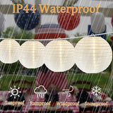25 FT White Lantern String Lights, Chinese Lanterns with 10 LED G40 Light Bulbs, Plug-in Outdoor String Lights for | Lumora