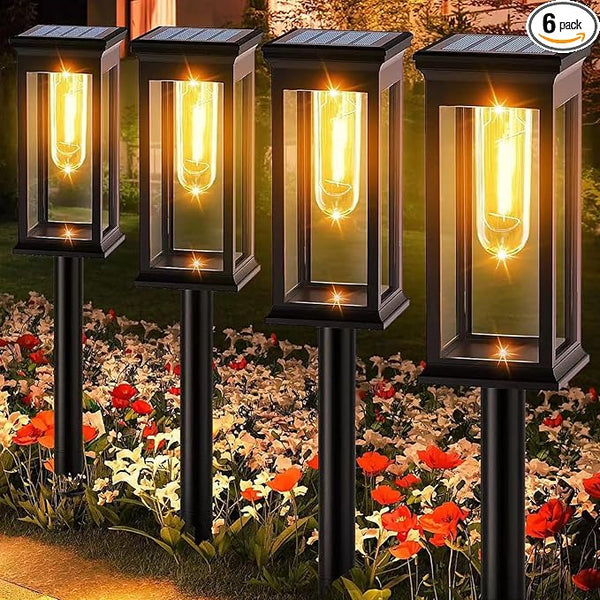 WHATOOK Solar Pathway Lights Outdoor 6 Pack IP65 Waterproof Auto On/Off Solar Powered Landscape Path Lights for | Lumora