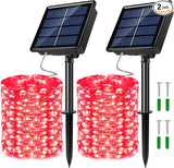 2 Pack Solar Powered Fairy String Lights Outdoor Waterproof 8 Modes Twinkle Christmas Decorations Lights, Each | Lumora