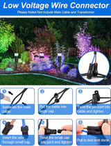 5W RGBW Low Voltage Landscape Pathway Lights with Connectors 12V Outdoor Color Changing Landscape Lighting LED | Lumora