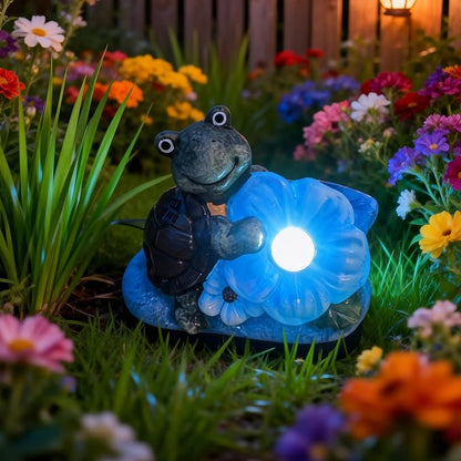WYQF501 Solar Outdoor Light – Unique Turtle and Shoes Design, 6-8 Hours Illumination, Perfect for Pathways and Stairs