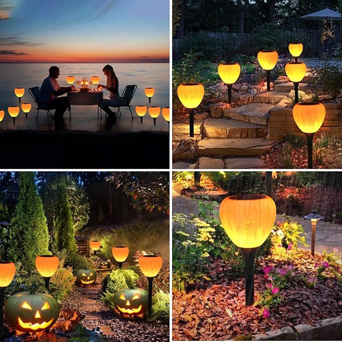 Solar Pathway Lights Outdoor Waterproof Halloween,1 Packs,Solar Powered Garden Decorations,LED Landscape Path Lights for Patio, Lawn,Yard,Walkway