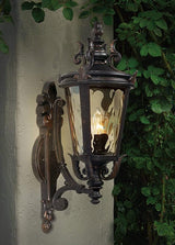 John Timberland Casa Marseille Vintage Outdoor Wall Light Fixture Veranda Bronze Scroll Frame 22" Champagne | Lumora