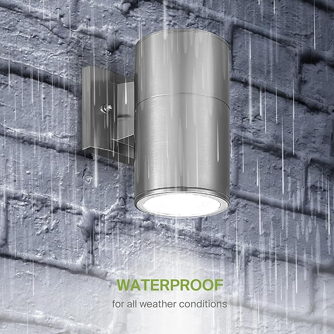 ASD 1 Light Outdoor Wall Light Fixture | 60W E26 Socket 120V ETL Cylinder Up Down Lights | LED/CFL/Incandescent | Lumora