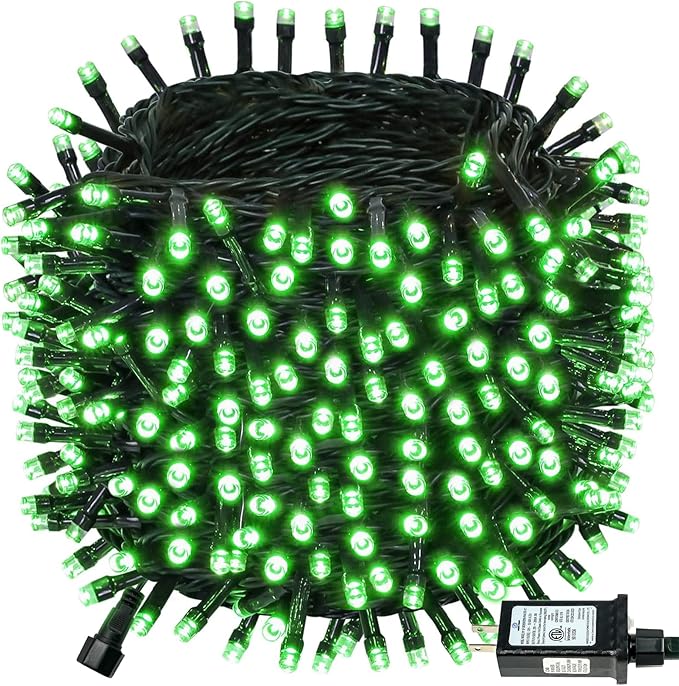 Connectable 240LED 88Ft 13Modes Christmas String Lights Indoor Outdoor | Extendable Green Wire Green Christmas Tree Lights with Timer | Twinkle Fairy Light Plug in for Xmas Tree Garden Decor(Green)