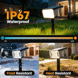 Fabrito Solar Spot Lights Outdoor 10 Pack, [108Leds, 4 Modes] Auto On/Off Spotlights, IP67 Waterproof Landscape | Lumora
