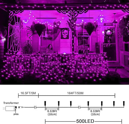 kemooie 500 LED Pink Valentines Day Lights,164 FT String Lights Outdoor Plug in Waterproof with 8 Twinkle Modes for Indoor Outdoor Bedroom, Yard, Wedding, Valentines Day Decoration