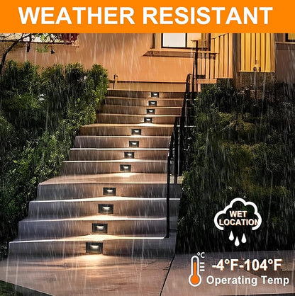 CLOUDY BAY 120V Dimmable LED Step Light,3000K Warm White 3W 100lm,Indoor Outdoor Stair Light,Oil Rubbed Bronze,3 Pack