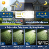 Solar Spot Lights Outdoor, 2 Pack Outdoor Solar Lights for Yard Waterproof, 4 Lighting Modes Solar Landscape | Lumora